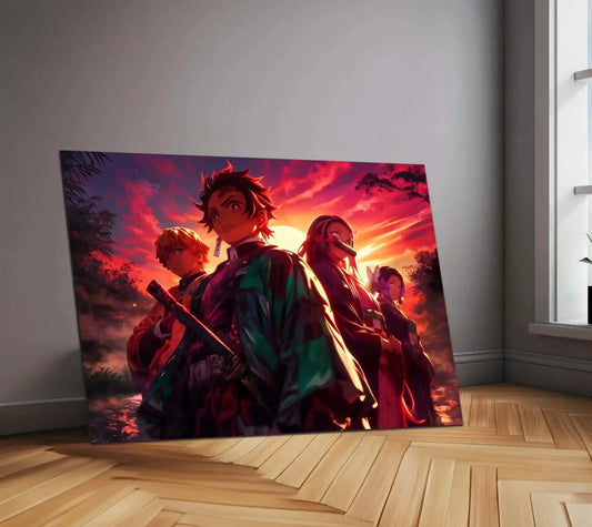 Anime Metal Poster | Demon Slayer Anime Wall Art | Sibling Bond Aesthetic - TURTLEWINGS