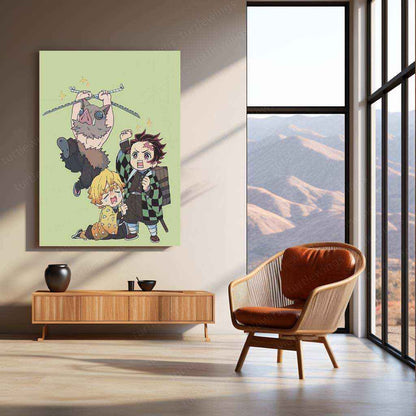 Tanjiro x Zenitsu Metal Poster – Demon Slayer's Dynamic Duo - TURTLEWINGS