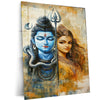 Spiritual Metal Poster | Lord Shiv Parvati Metal Poster | Divine Couple Wall Art | Spiritual Decor for Home & Temple 01