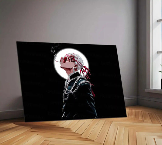 Anime Metal Poster | Tengen Uzui – The Flashy Sound Hashira | Demon Slayer Metal Frame | Anime Wall Art - TURTLEWINGS
