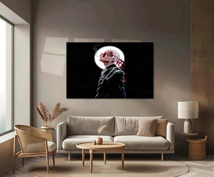 Anime Metal Poster | Tengen Uzui – The Flashy Sound Hashira | Demon Slayer Metal Frame | Anime Wall Art - TURTLEWINGS