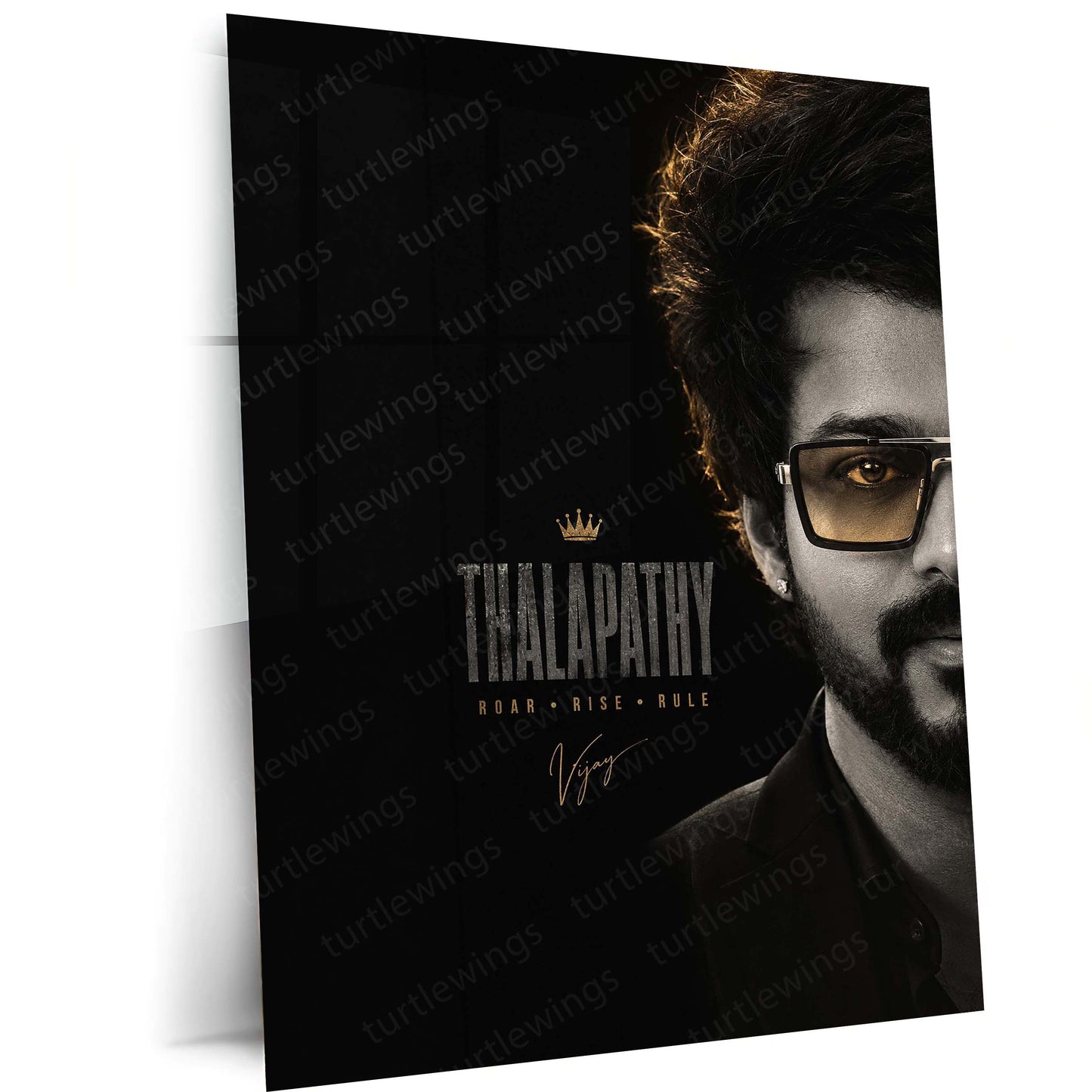 Thalapathy Vijay Metal Poster | Premium Tamil Superstar Wall Art | Iconic Vijay Metal Print