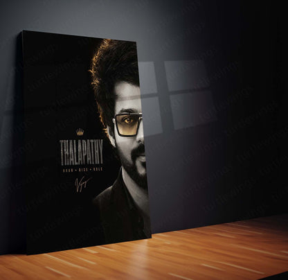 Thalapathy Vijay Metal Poster | Premium Tamil Superstar Wall Art | Iconic Vijay Metal Print