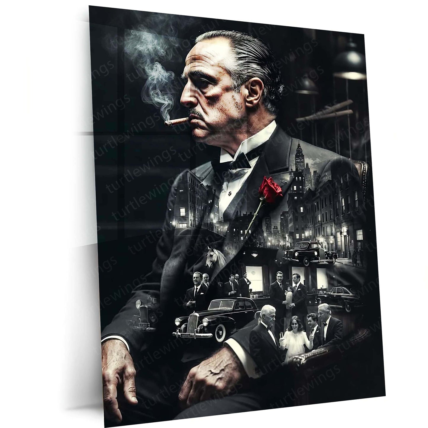 The Godfather Metal Poster | Classic Mafia Movie Wall Art