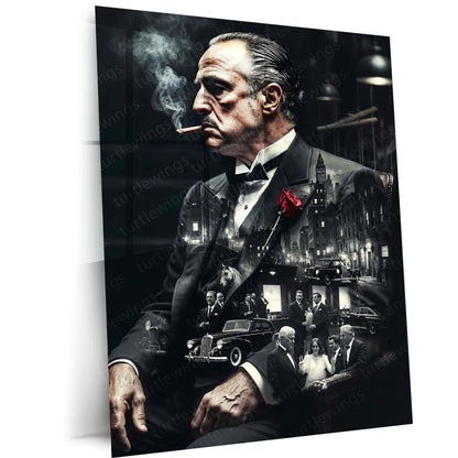 The Godfather Metal Poster | Classic Mafia Movie Wall Art