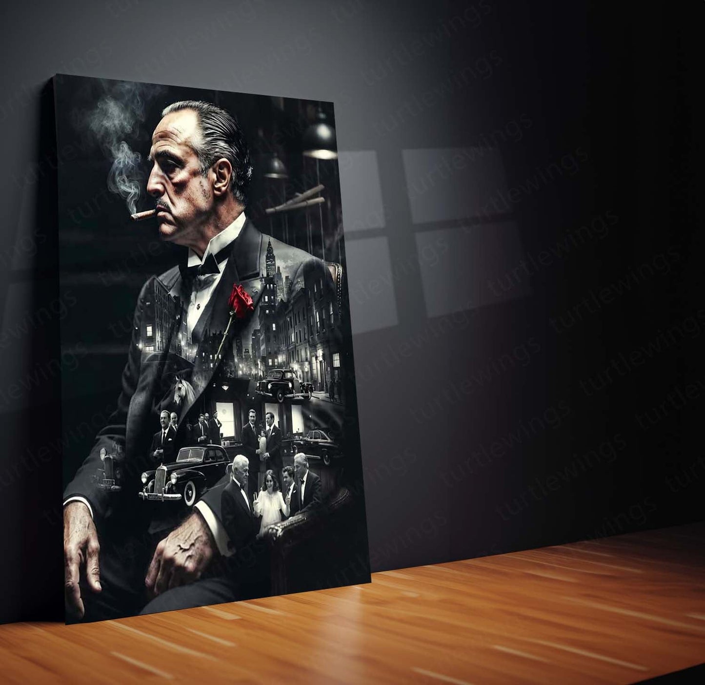 The Godfather Metal Poster | Classic Mafia Movie Wall Art
