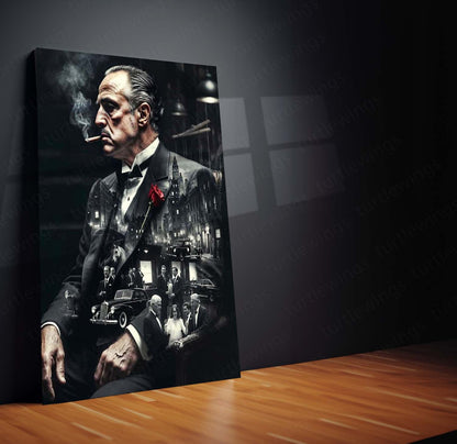 The Godfather Metal Poster | Classic Mafia Movie Wall Art