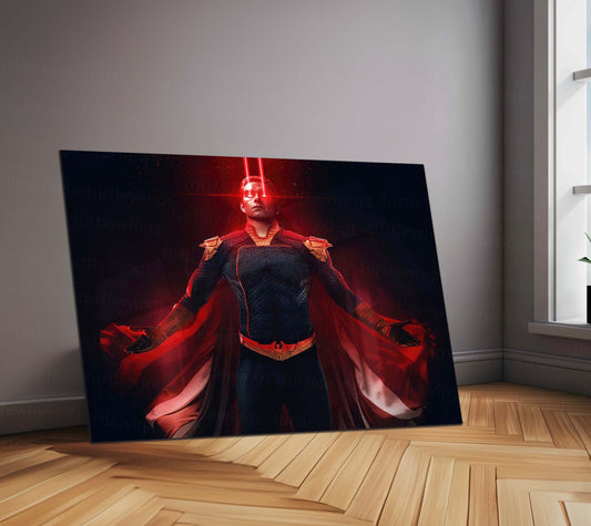 The Boys Season 4 – Homelander Metal Frame | Dark Superhero Wall Art | Gritty Poster for Anti-Hero Fans - TURTLEWINGS
