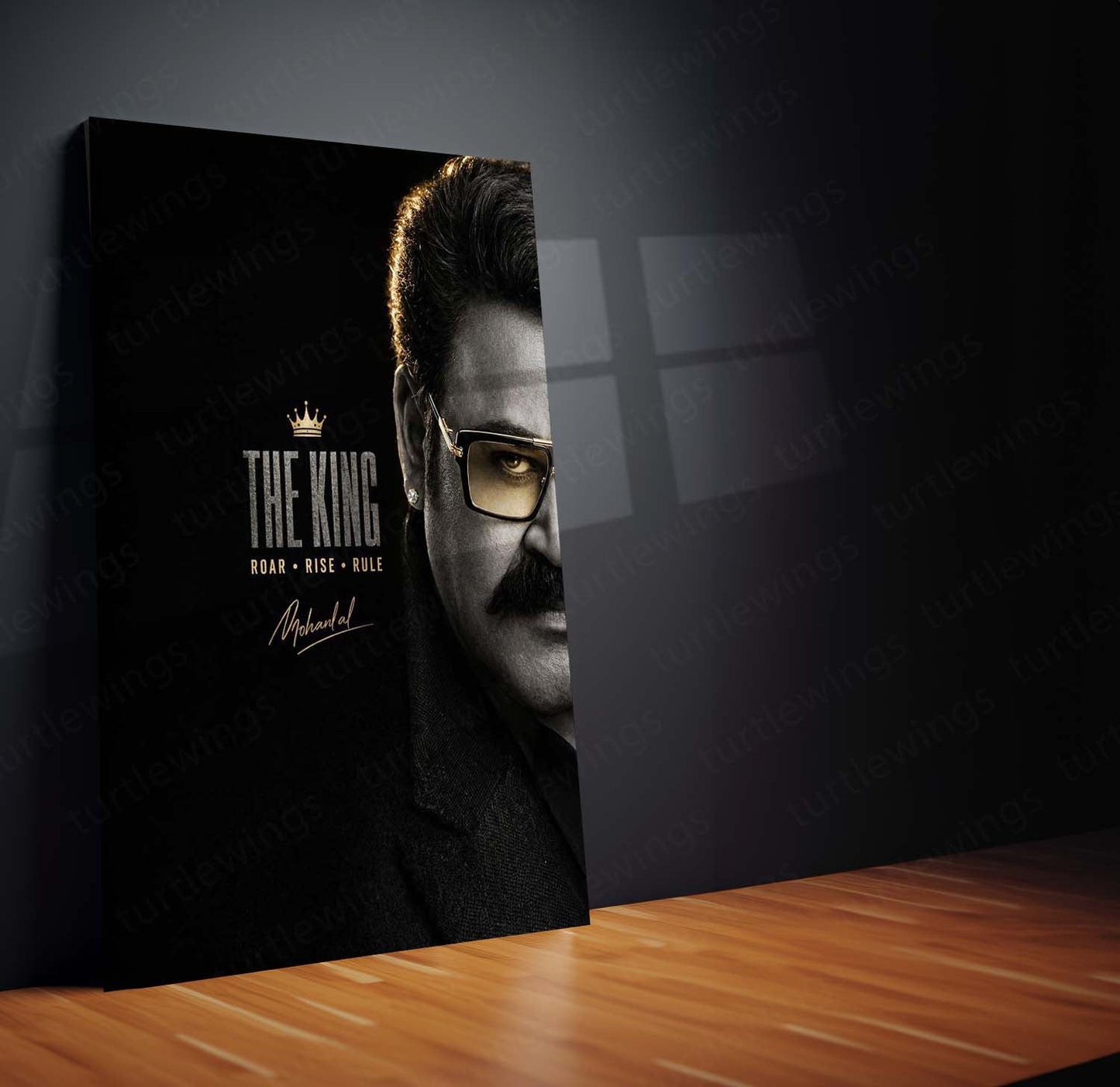 The King Mohanlal Metal Poster | Premium Malayalam Superstar Wall Art