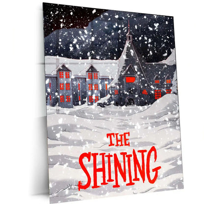 The Shining Winter Poster – Haunted Hotel Snowy Scene | Horror Classic Metal Frame - TURTLEWINGS