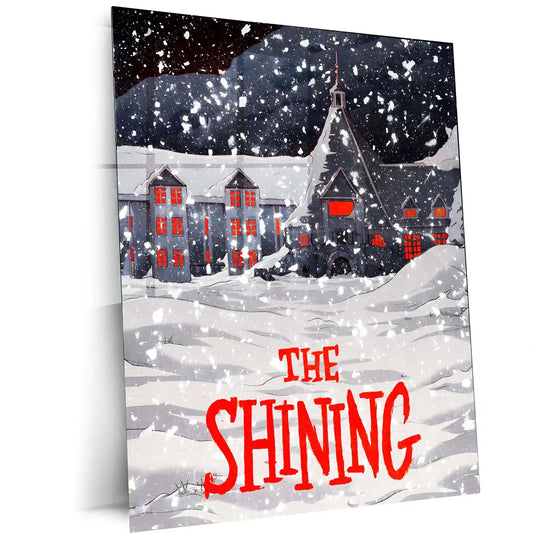 The Shining Winter Poster – Haunted Hotel Snowy Scene | Horror Classic Metal Frame - TURTLEWINGS