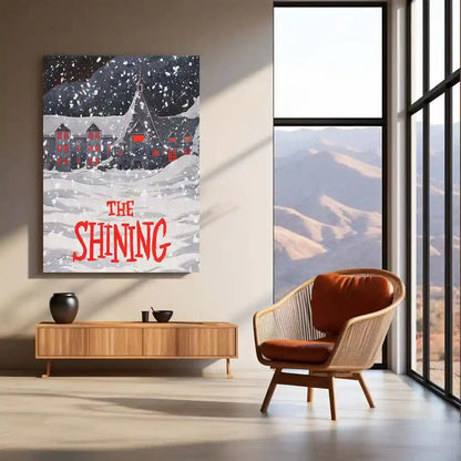 The Shining Winter Poster – Haunted Hotel Snowy Scene | Horror Classic Metal Frame - TURTLEWINGS