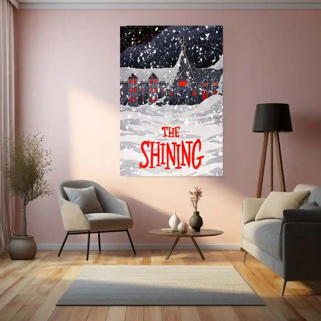 The Shining Winter Poster – Haunted Hotel Snowy Scene | Horror Classic Metal Frame - TURTLEWINGS