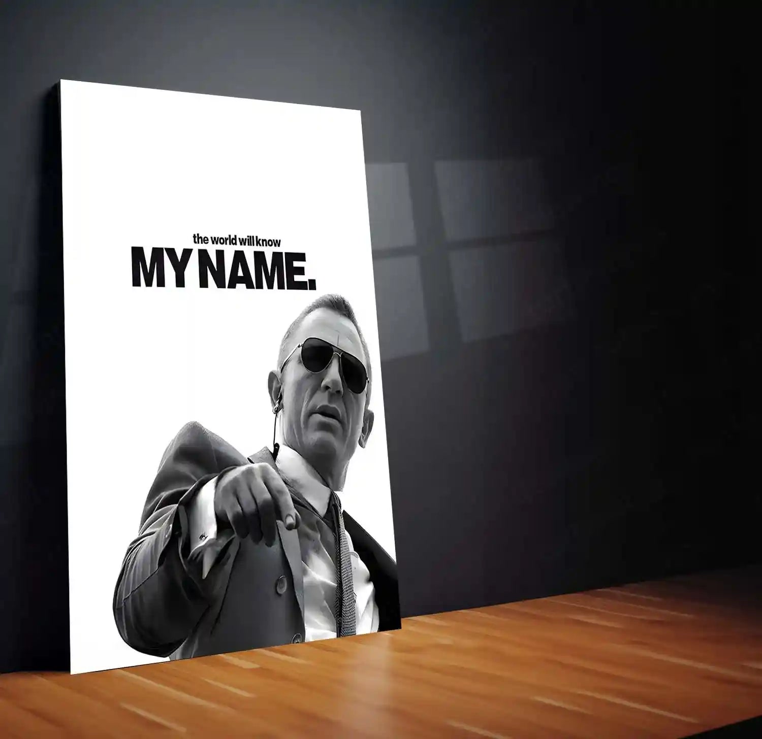 Quote Metal Poster | Daniel Craig – The World Will Know My Name Metal Frame Unshakable Confidence & Legacy Energy Wall Art | Iconic Power Statement Metal Poster - TURTLEWINGS