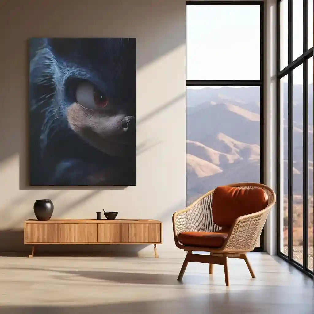 Anime Metal Poster | Dark Sonic Metal Poster | thebootlegsaint-Inspired Fan Art | Sonic the Hedgehog Shadow Form Decor - TURTLEWINGS