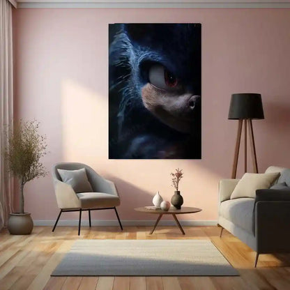 Anime Metal Poster | Dark Sonic Metal Poster | thebootlegsaint-Inspired Fan Art | Sonic the Hedgehog Shadow Form Decor - TURTLEWINGS