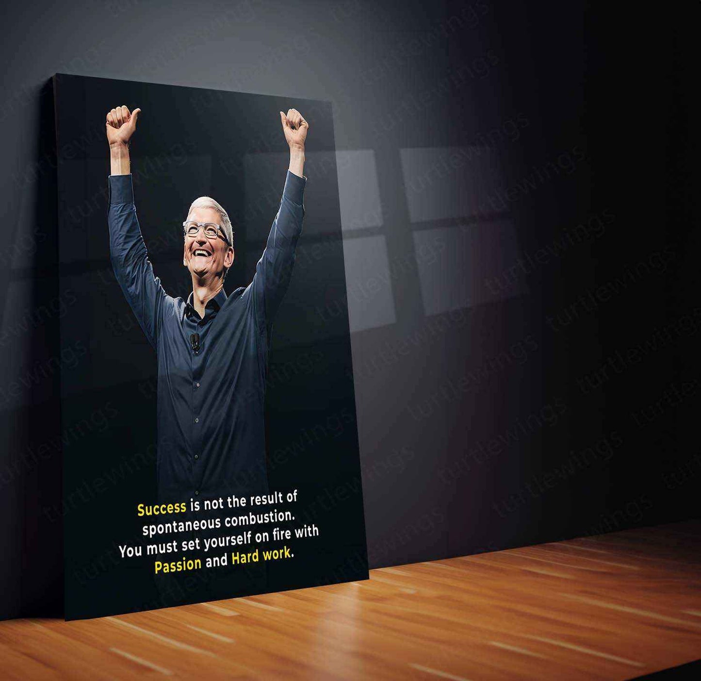 Tim Cook Metal Poster | Apple CEO Wall Art | Tech & Leadership Decor - TURTLEWINGS