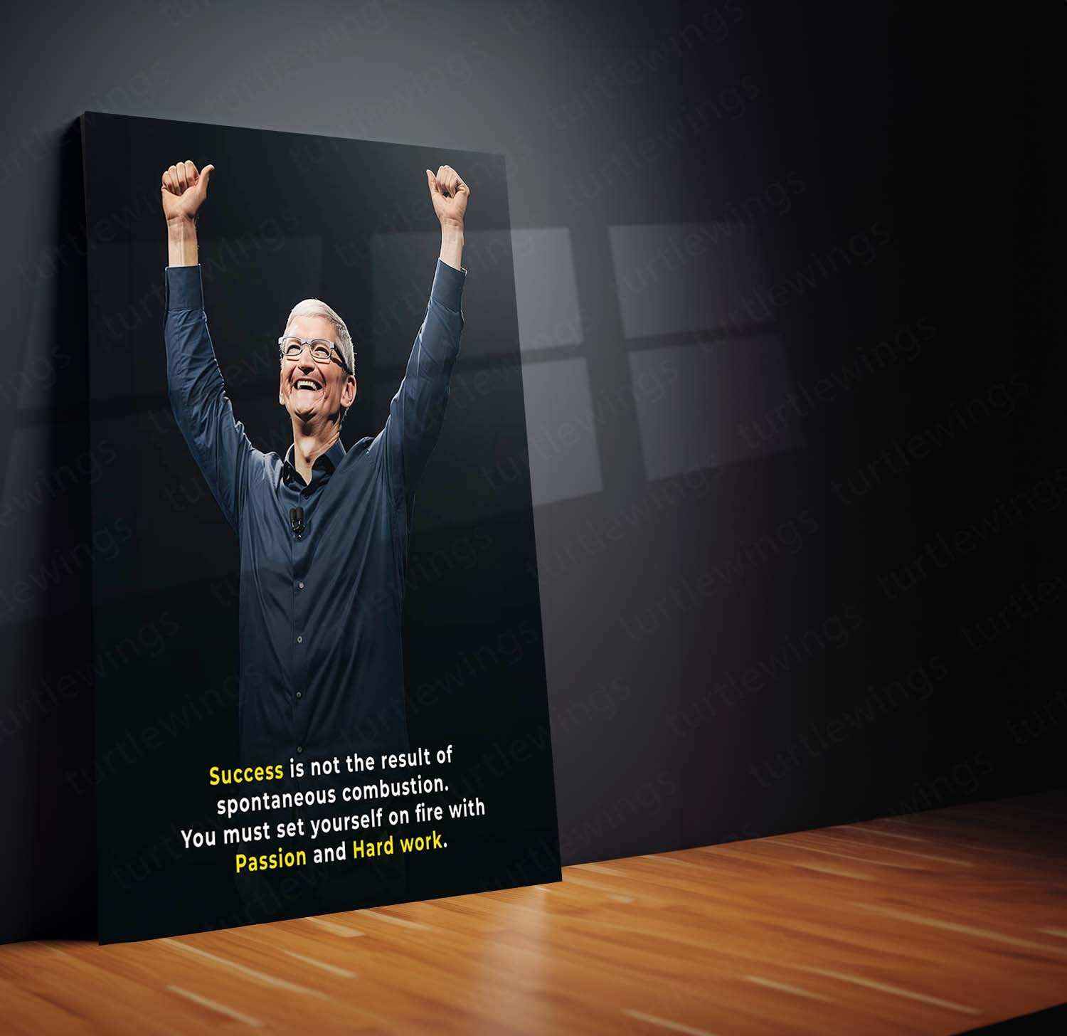 Tim Cook Metal Poster | Apple CEO Wall Art | Tech & Leadership Decor - TURTLEWINGS