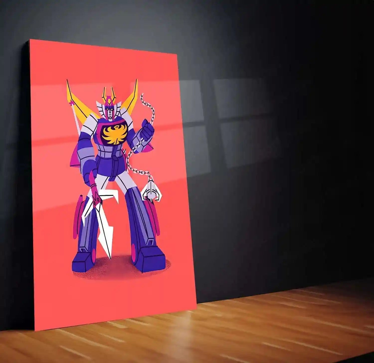 Abstract Metal Poster | Transformer Art Metal Poster | Futuristic Cyberpunk Wall Decor - TURTLEWINGS