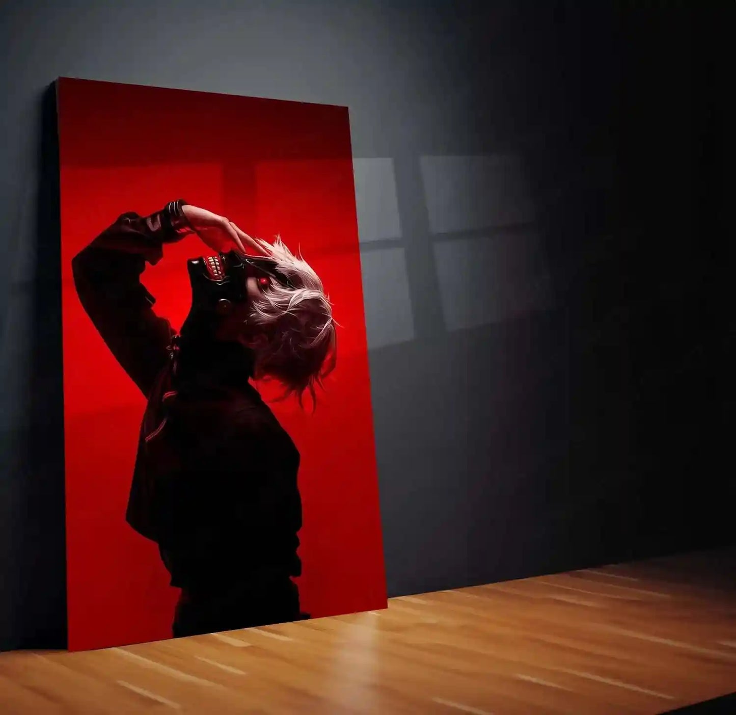 Anime Metal Poster | Ken Kaneki Metal Poster | Tokyo Ghoul Wall Art | Dark Anime Aesthetic Decor - TURTLEWINGS