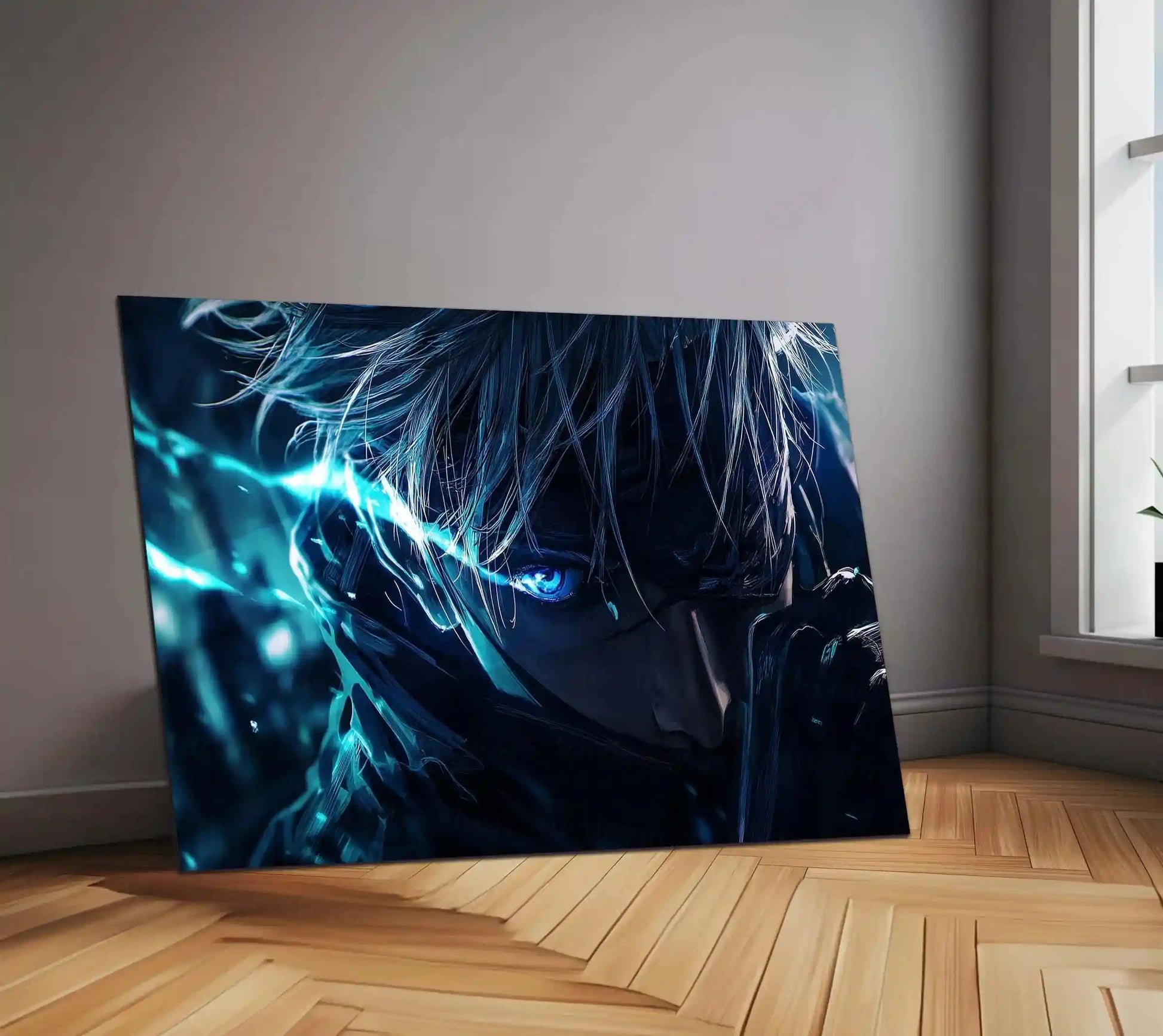Anime Metal Poster | Satoru Gojo Metal Poster | Jujutsu Kaisen Anime Frame | Stylish Duo Wall Art 01 - TURTLEWINGS