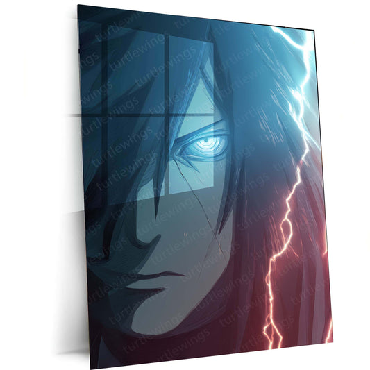Madara Uchiha Rinnegan Close-Up Metal Frame – Naruto Shippuden Wall Art | God-Level Shinobi Poster | Dark Villain Otaku Decor - TURTLEWINGS