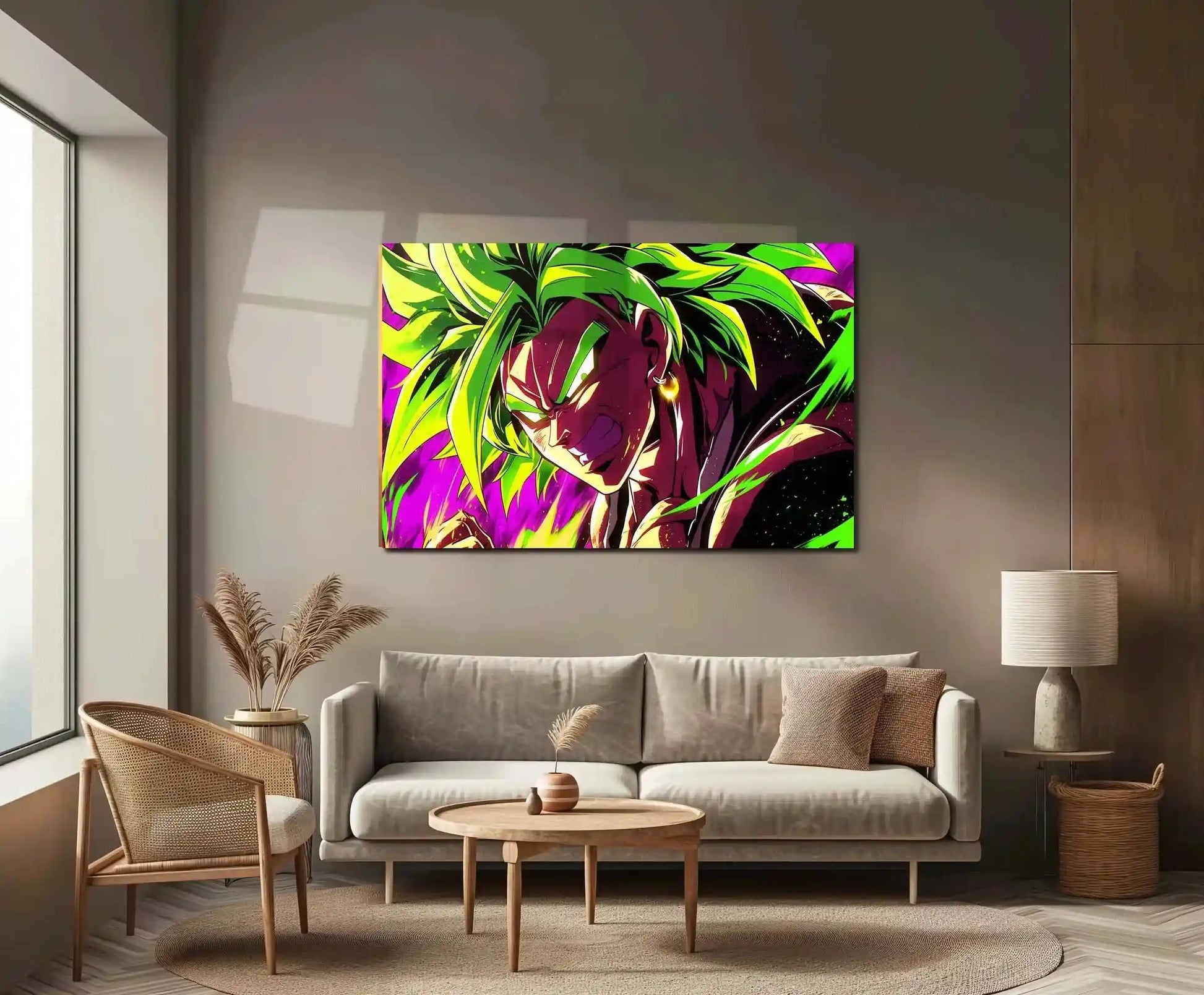 Anime Metal Poster | Broly Green Hair Metal Poster | Dragon Ball Super Wall Art | Legendary Saiyan Rage Decor - TURTLEWINGS