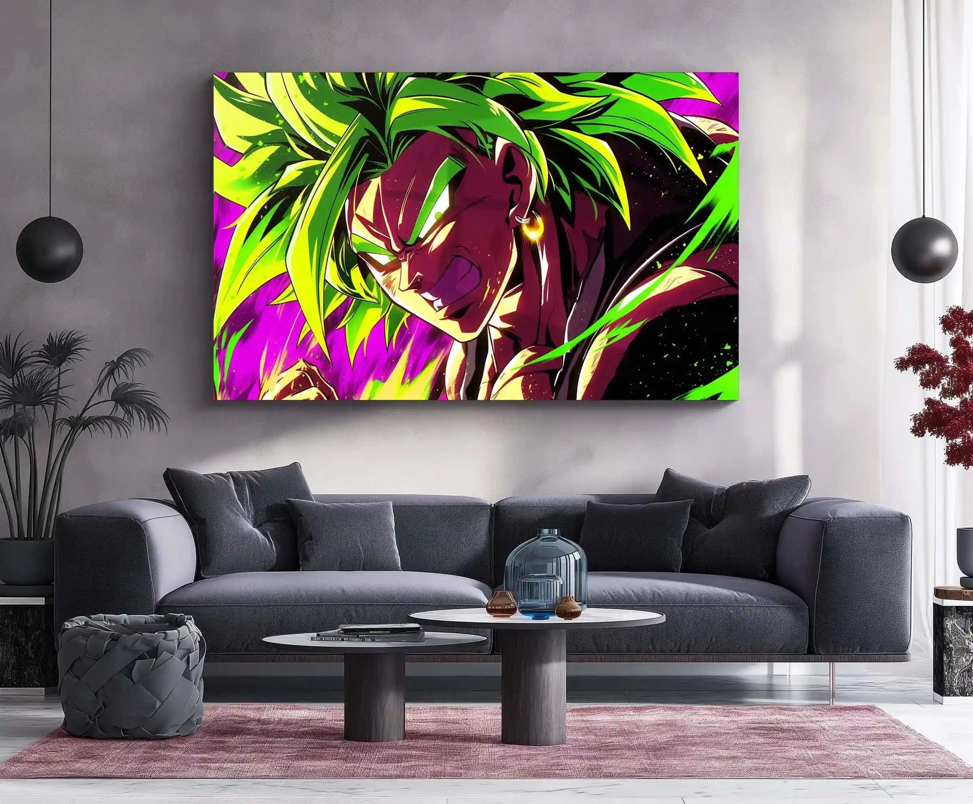 Anime Metal Poster | Broly Green Hair Metal Poster | Dragon Ball Super Wall Art | Legendary Saiyan Rage Decor - TURTLEWINGS