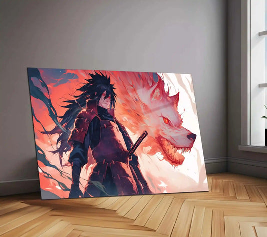 Anime Metal Poster | Madara Uchiha Metal Poster | Naruto Shippuden Wall Art | Uchiha Clan Power Decor - TURTLEWINGS