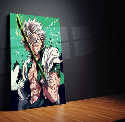 Chaos Metal Frame – Bright Green Abstract Poster | Energetic Vibes Wall Art | Bold Graphic Design for Creative Spaces - TURTLEWINGS
