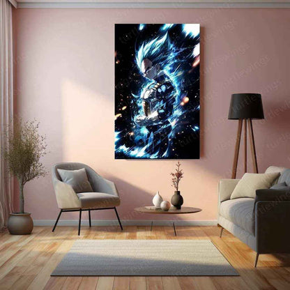 Vegeta Metal Poster – dbz Warrior | Saiyan Prince Wall Art |2 - TURTLEWINGS