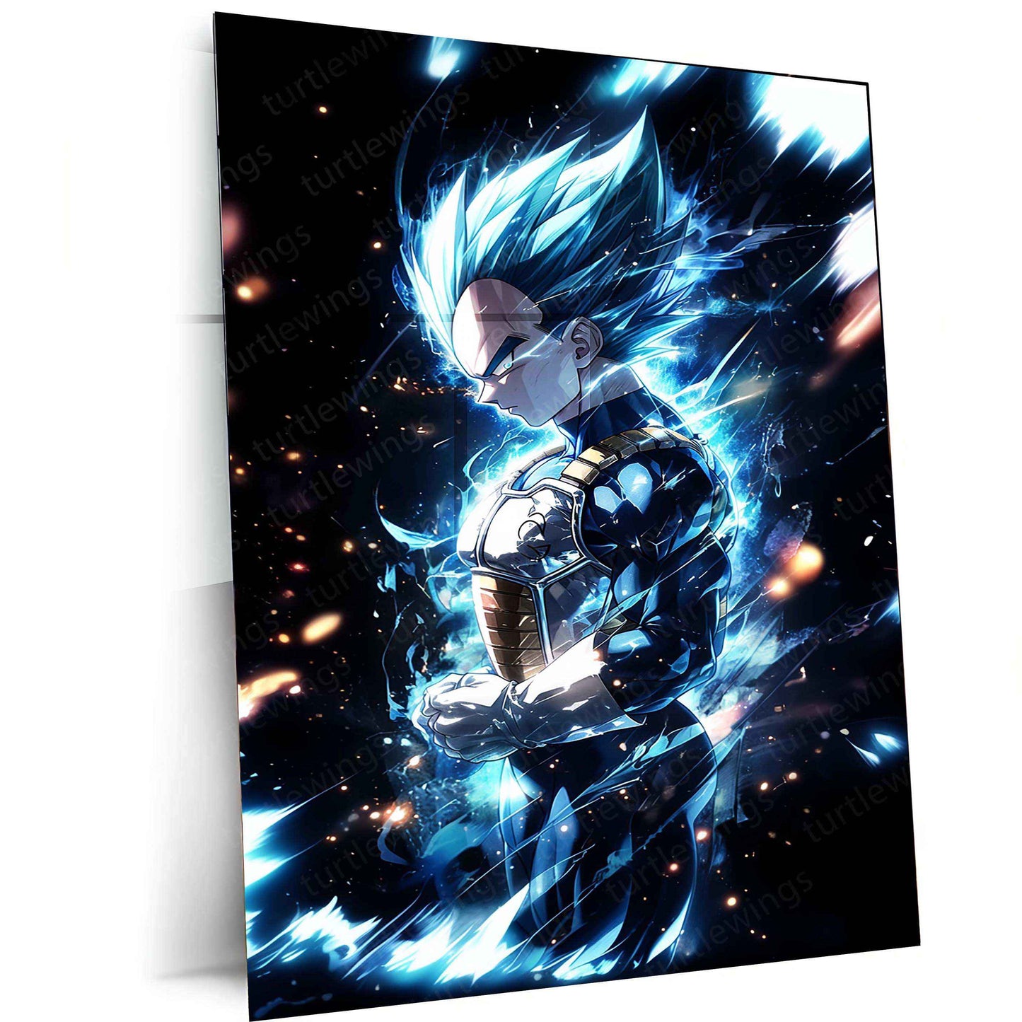Vegeta Metal Poster – dbz Warrior | Saiyan Prince Wall Art |2 - TURTLEWINGS