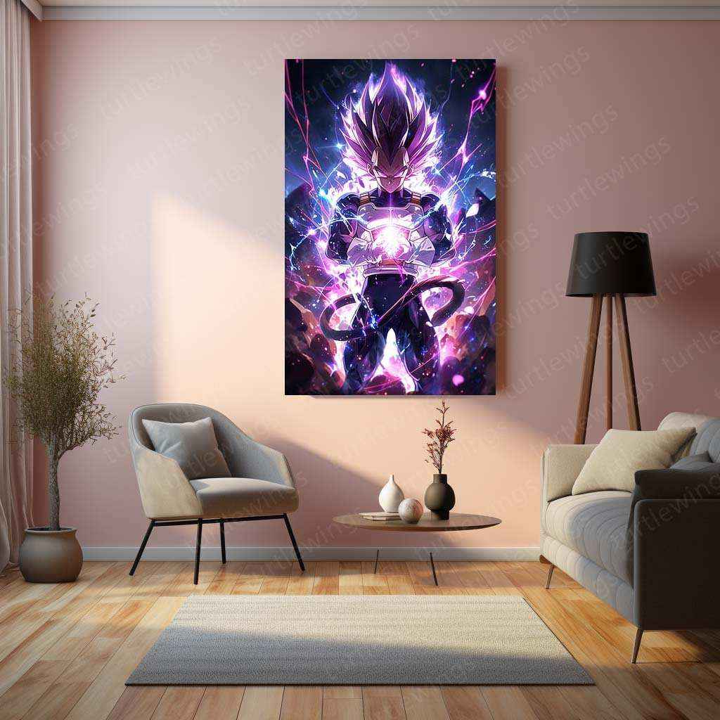 Vegeta Metal Poster – dbz Warrior | Saiyan Prince Wall Art |3 - TURTLEWINGS