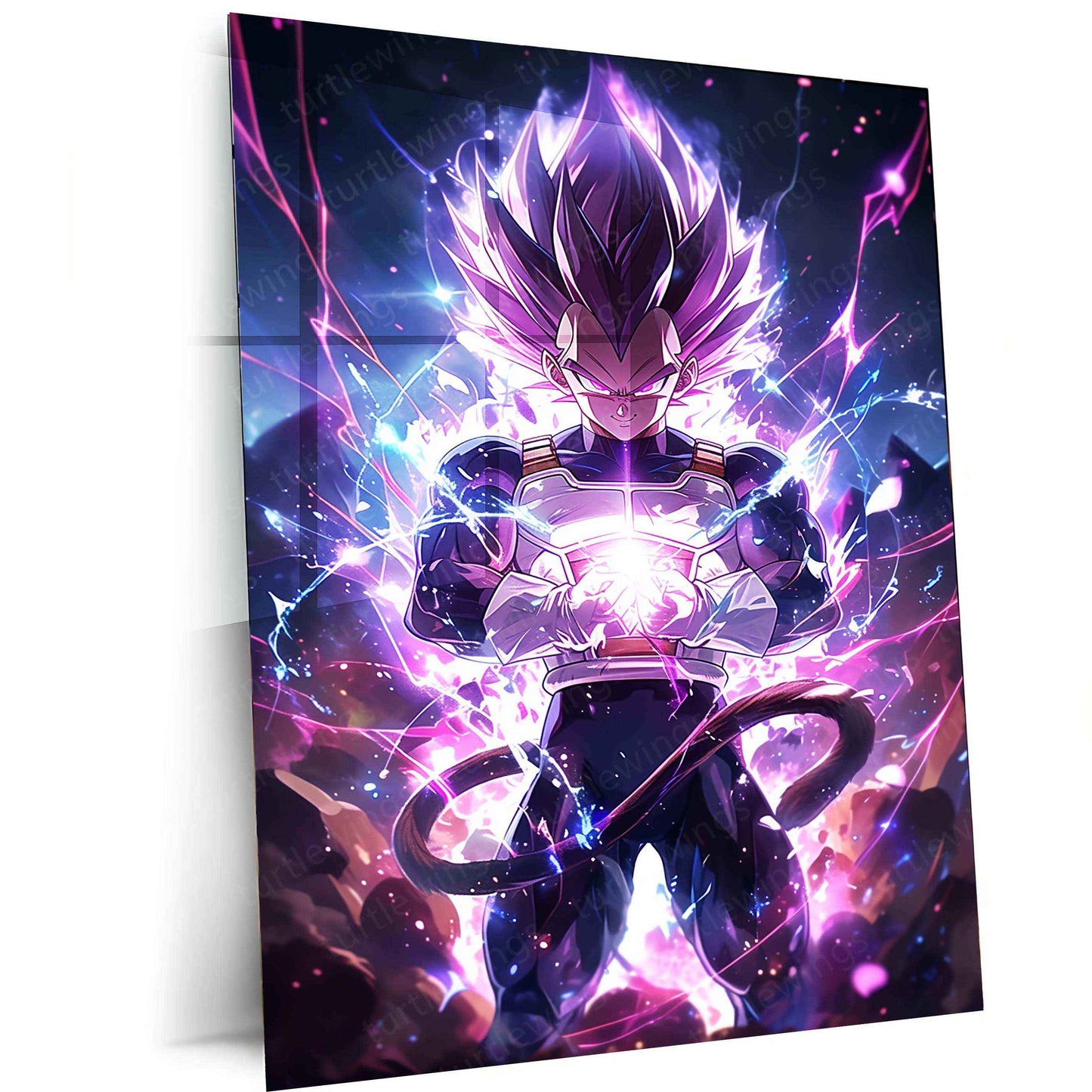 Vegeta Metal Poster – dbz Warrior | Saiyan Prince Wall Art |3 - TURTLEWINGS