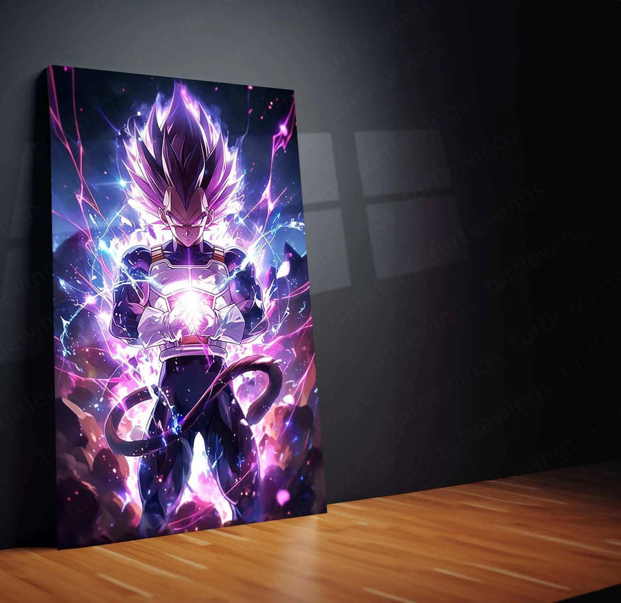 Vegeta Metal Poster – dbz Warrior | Saiyan Prince Wall Art |3 - TURTLEWINGS 