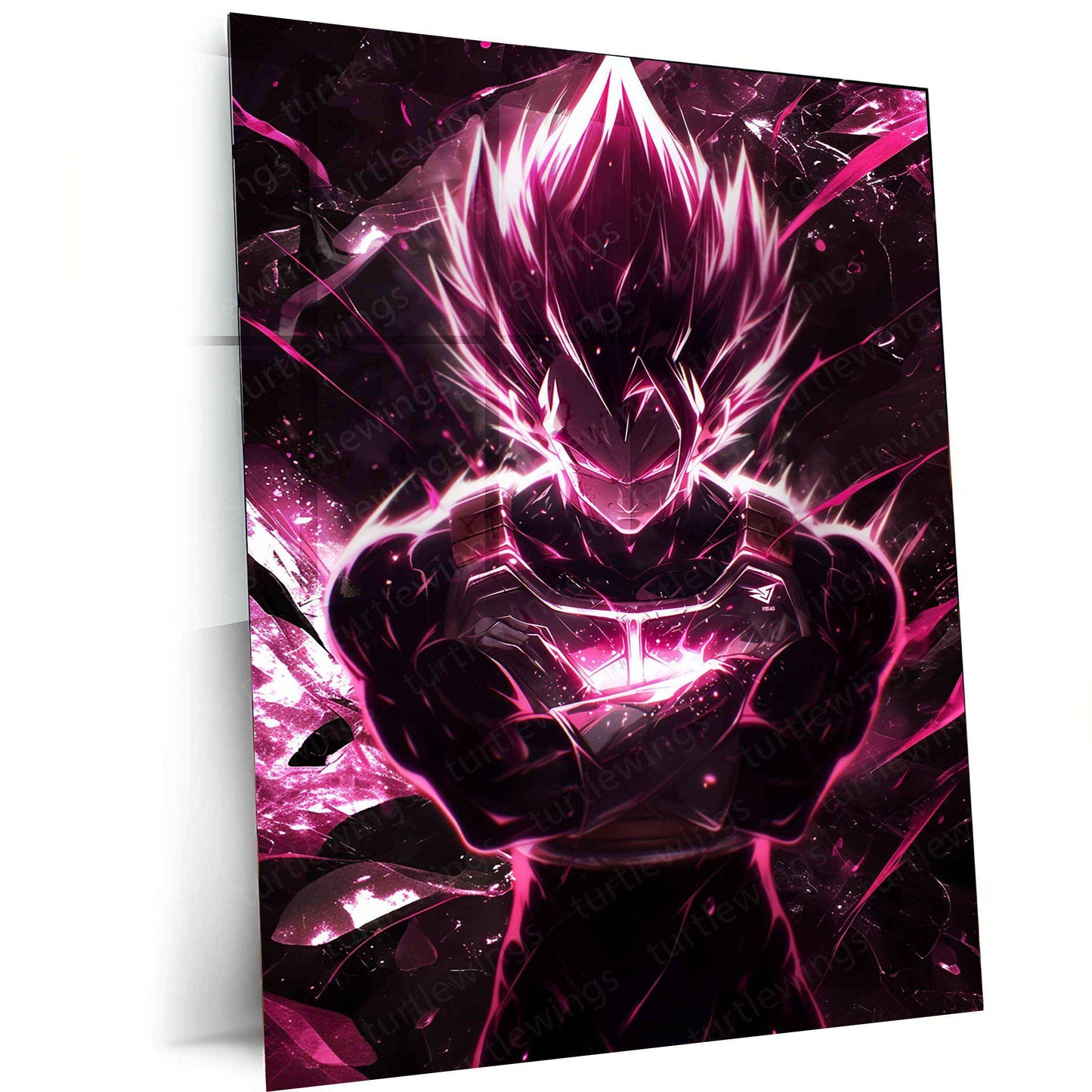 Vegeta Metal Poster – dbz Warrior | Saiyan Prince Wall Art 4 - TURTLEWINGS