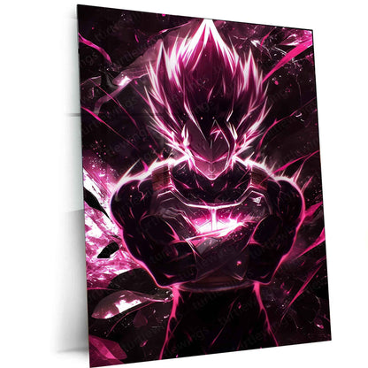 Vegeta Metal Poster – dbz Warrior | Saiyan Prince Wall Art 4 - TURTLEWINGS
