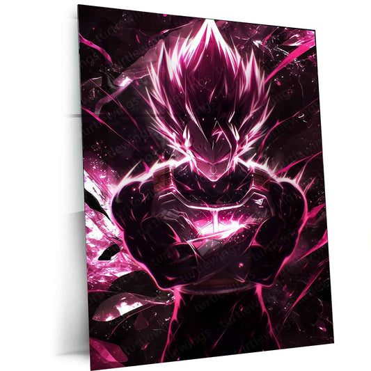 Vegeta Metal Poster – dbz Warrior | Saiyan Prince Wall Art 4 - TURTLEWINGS