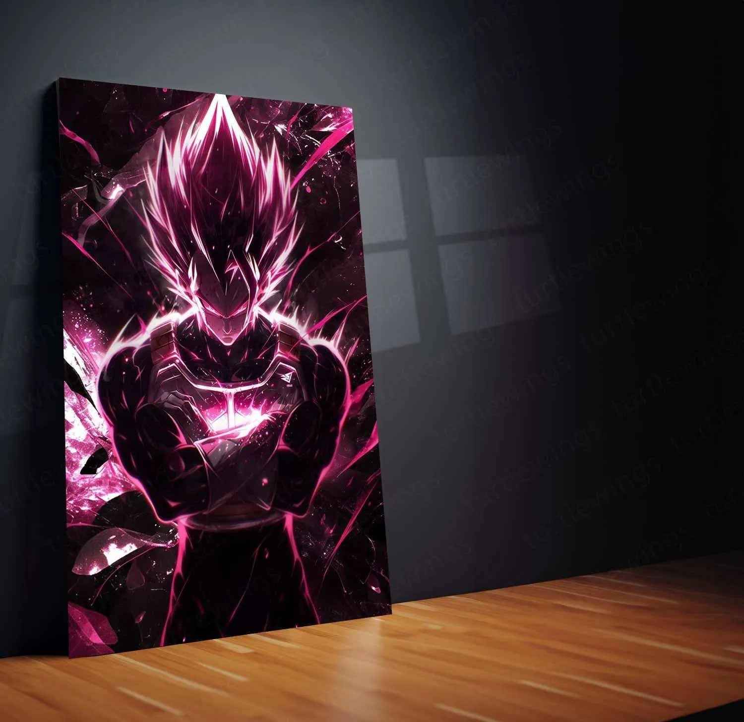 Vegeta Metal Poster – dbz Warrior | Saiyan Prince Wall Art 4 - TURTLEWINGS