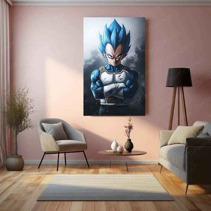Vegeta Metal Poster – dbz Warrior | Saiyan Prince Wall Art 5 - TURTLEWINGS