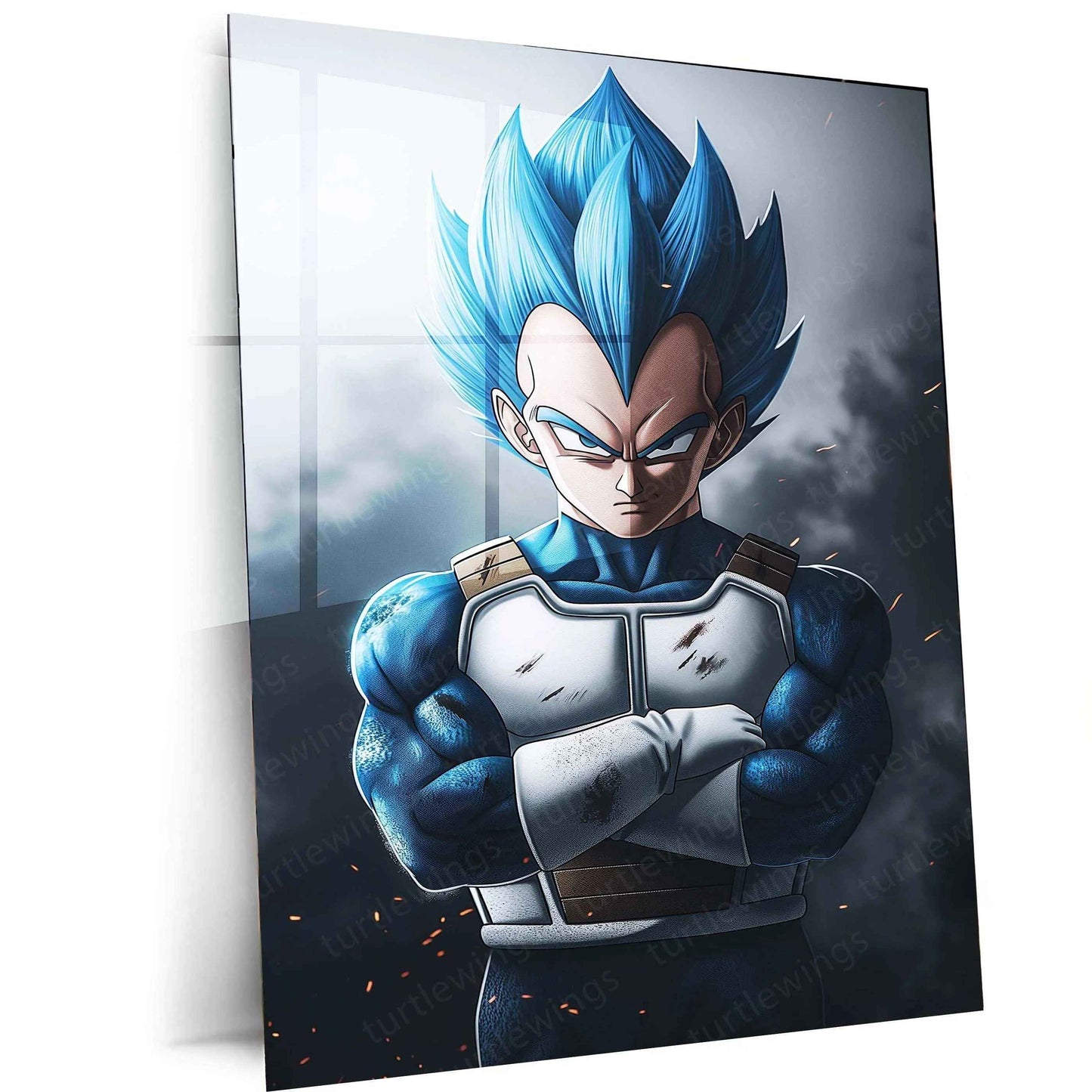 Vegeta Metal Poster – dbz Warrior | Saiyan Prince Wall Art 5 - TURTLEWINGS