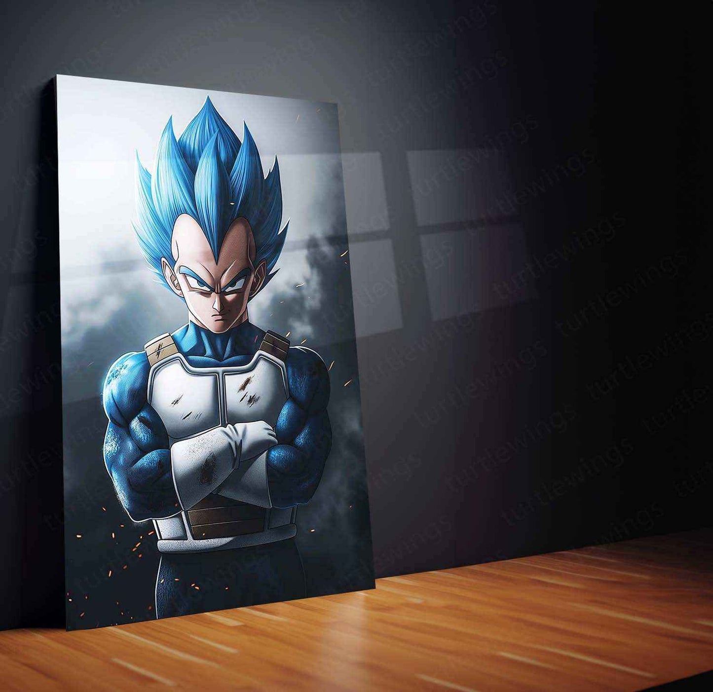 Vegeta Metal Poster – dbz Warrior | Saiyan Prince Wall Art 5 - TURTLEWINGS