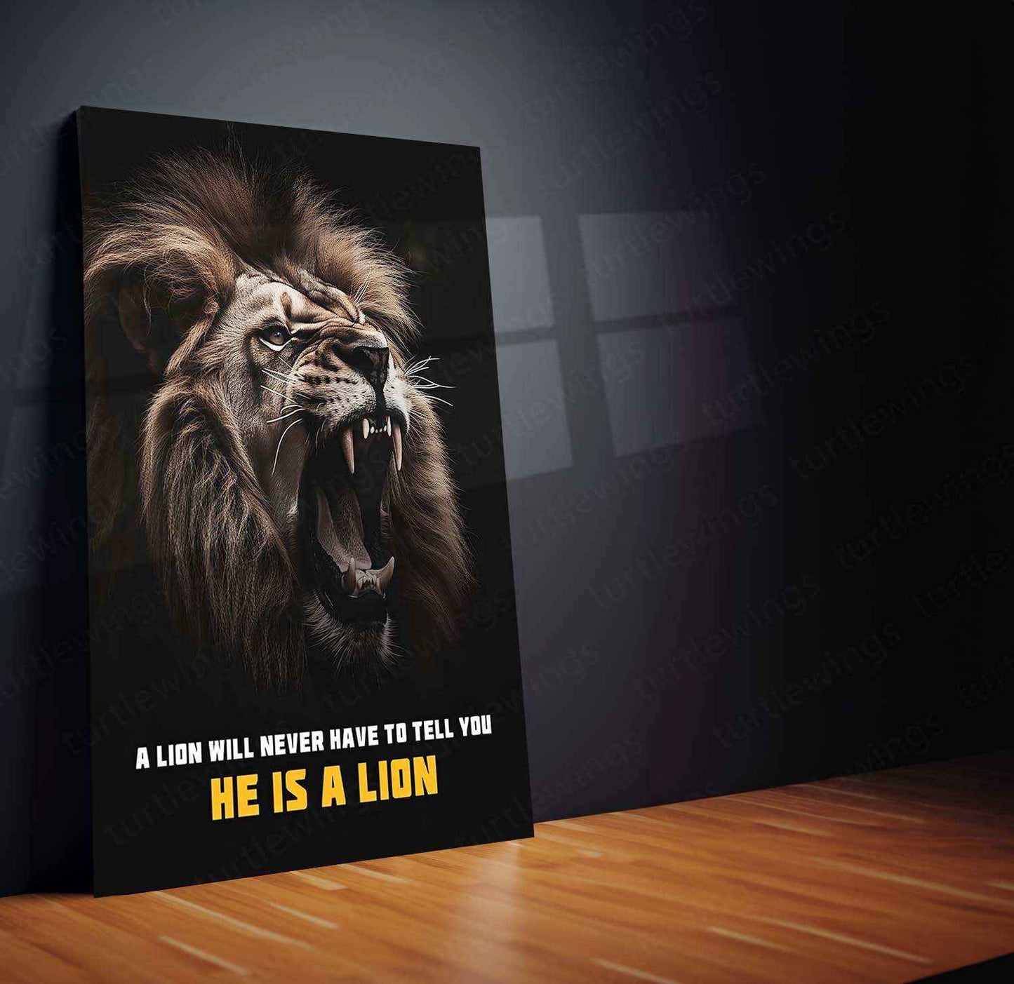 Lion Roar – Front Side Face Photography with Intense Expression - TURTLEWINGS