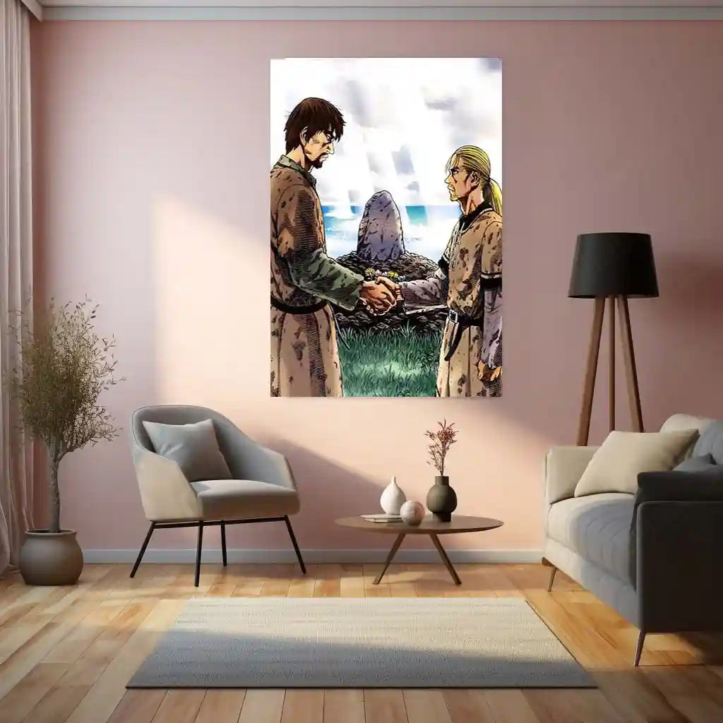 Anime Metal Poster | Vinland Saga – Thorfinn Manga Metal Poster | Viking Anime Wall Frame 01 - TURTLEWINGS