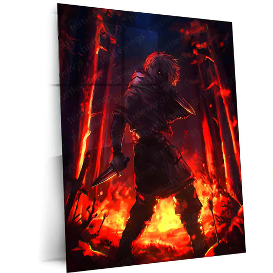 Anime Metal Poster | Vinland Saga – Thorfinn Manga Metal Poster | Viking Anime Wall Frame 07 - TURTLEWINGS