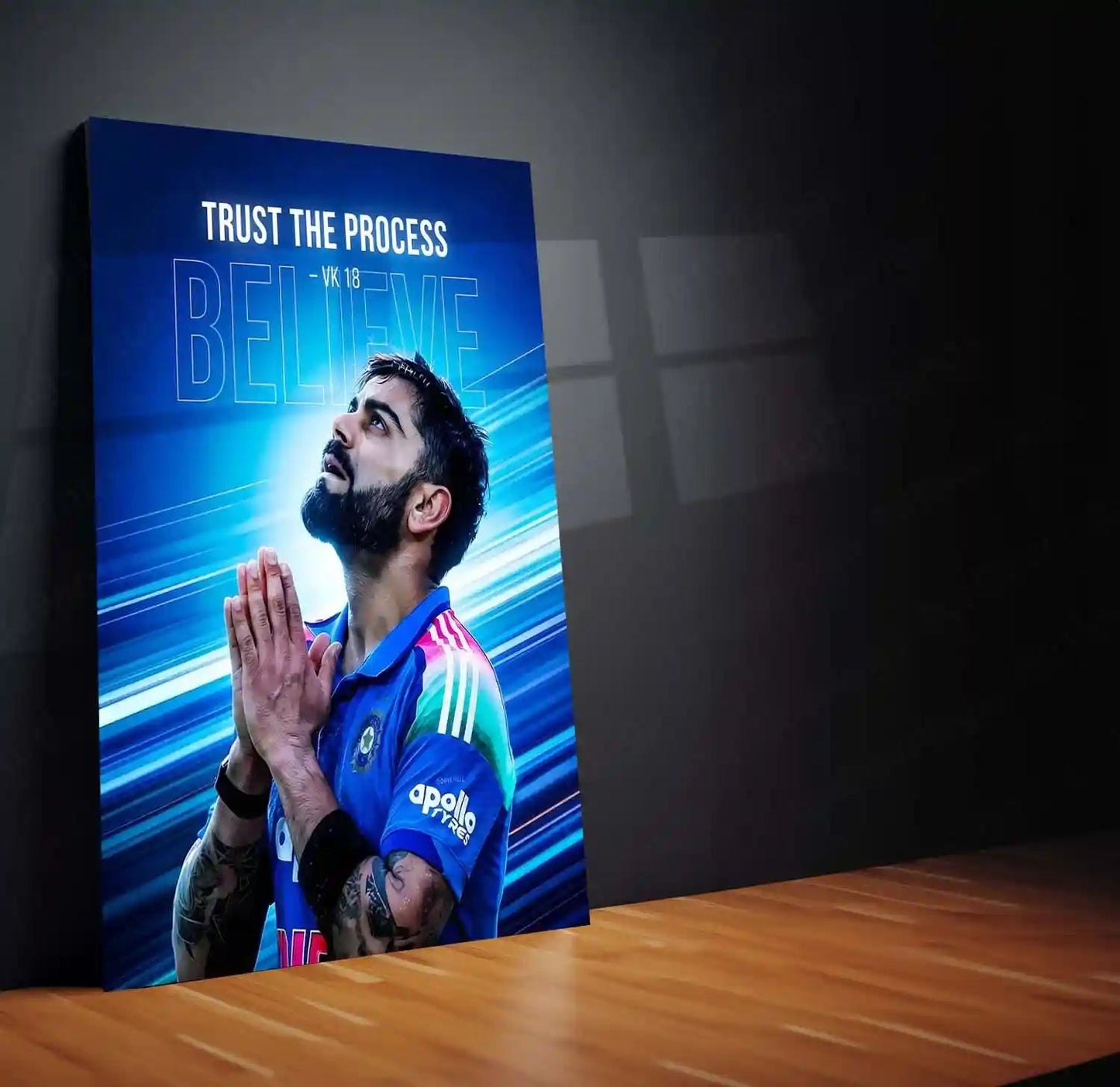 Cricket Metal Poster | Virat Kohli Metal Poster – Iconic Cricket Legend Wall Art 01 - TURTLEWINGS