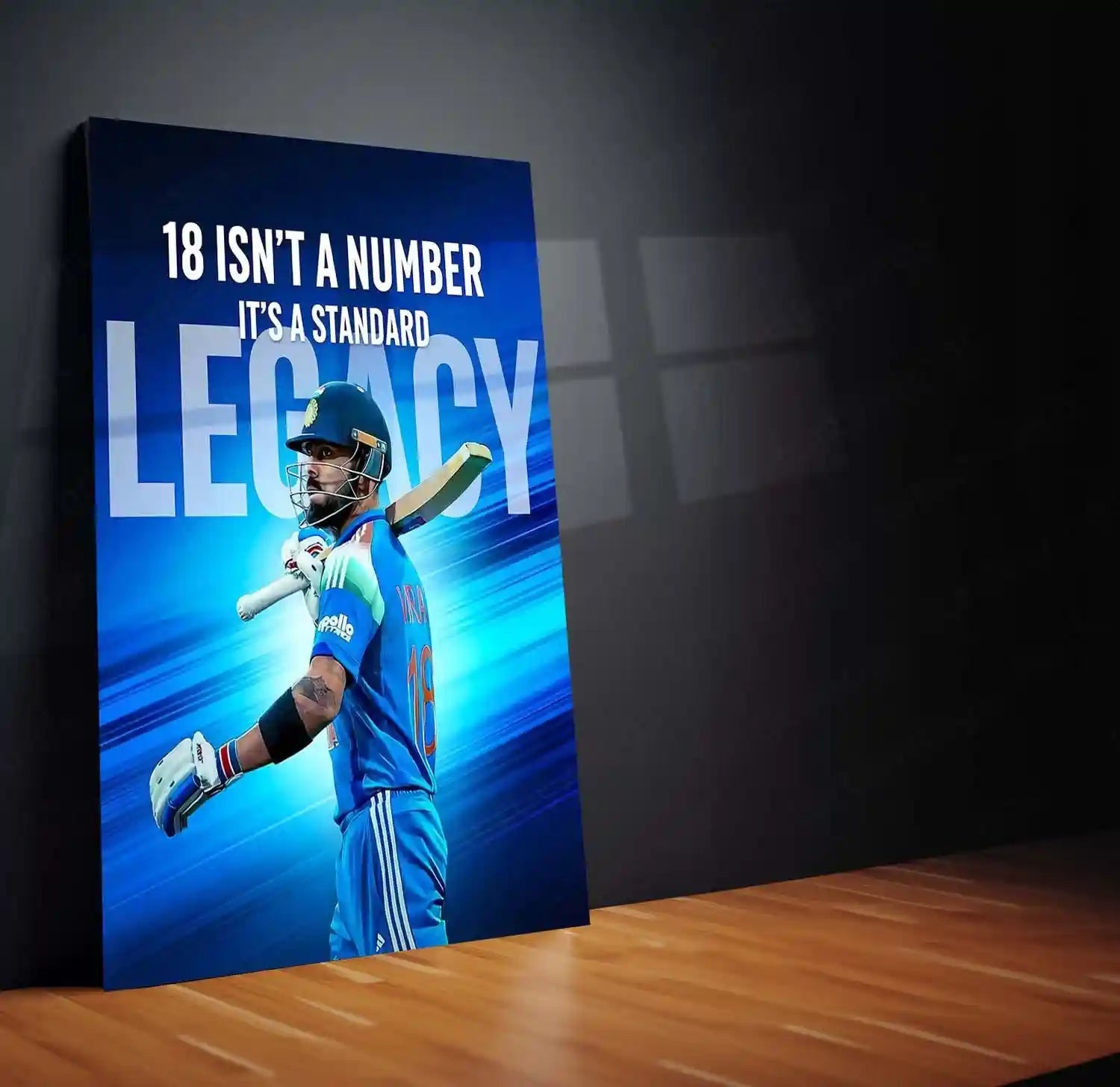 Cricket Metal Poster | Virat Kohli Metal Poster – Iconic Cricket Legend Wall Art 02 - TURTLEWINGS