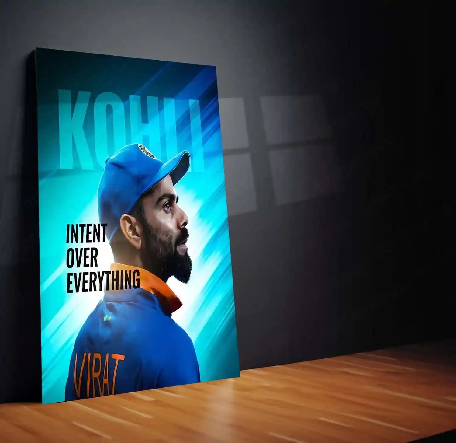 Cricket Metal Poster | Virat Kohli Metal Poster – Iconic Cricket Legend Wall Art 03 - TURTLEWINGS