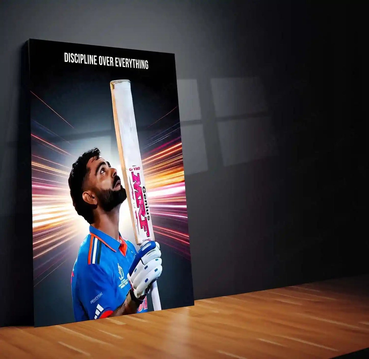 Cricket Metal Poster | Virat Kohli Metal Poster – Iconic Cricket Legend Wall Art 05 - TURTLEWINGS