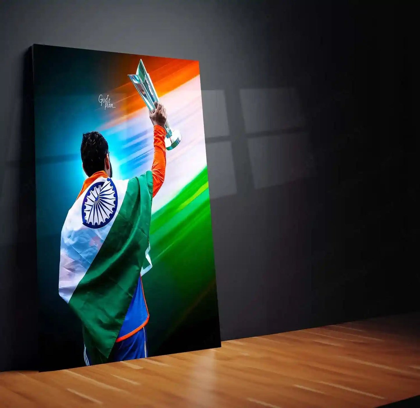Cricket Metal Poster | Virat Kohli Metal Poster – Iconic Cricket Legend Wall Art 07 - TURTLEWINGS